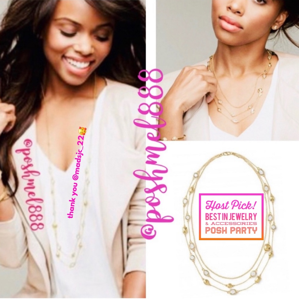 Stella & Dot | RetiredRare [V] Glimmering Haley Gold/Crystal Layering Ne…